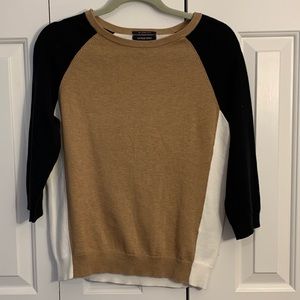 Lands’ End 100% cotton tricolor thin knit sweater